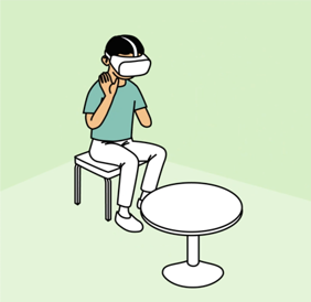 当事者側のVR体験イメージイラスト